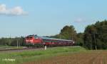 218 463-8 mit dem Pilger Sonderzug Alttting - Marktredwitz bei Oberteich.