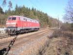 225 813-6 rollt solo bei Deining nach Nrnberg.