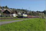 218 460-4  Conny  zieht den Autozug auf dem Umweg über die Hochrheinbahn.