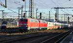 218 830 und 218 824 mit den beiden ICE2 Nauen und Lutherstadt Wittenberg am 16.01.12 in Fulda