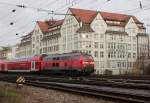 218 400-0 wurde am 24.11.14 mit ihrem Dosto-Zug von Mühldorf nach München Hbf am Rbf München-Süd fotografiert.