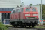 Marschbahn Gastlok 28: DB 218 825-8 ex 218 237-6, REV/HB X/10.08.15, Niebüll 23.09.2018