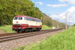 218 105-5 NeSA Eisenbahn-Betriebsgesellschaft Neckar-Schwarzwald-Alb mbH, kam Lz durch Nennhausen und fuhr weiter in Richtung Rathenow.