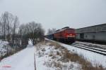 232 359-0  mit dem 45363 Cheb - Nürnberg bei der Einfahrt in Marktredwitz.02.02.14