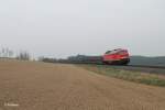 232 117-2 mit einem leeren Autozug nach Cheb bei Brand.05.04.14