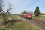 232 209-7 zieht bei Waldershof den 47292 Autozug in Richtung Nürnberg.