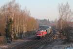 232 252-7 fährt in Marktredwitz mit dem 51683 Zwickau - Nürnberg ein.