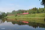 232 259-0 zieht den 45360/67 NNR - XTCH bei Oberteich in Richtung Marktredwitz.