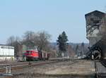 232 569-4 mit einem nur 3 Wagen 45365 Nrnberg - Cheb in Pechbrunn.