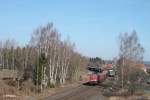 232 209-7 fhrt mit dem 51612 Seddin - Nrnberg Frankenwald-Umleiter in Marktredwitz ein.