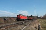 232 569-4 fährt mit dem 45365 Nürnberg - Cheb in Pechbrunn ein.