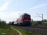 232 238-6 zog ein gemischten Gterzug bei Schkeuditz am 05.05.10