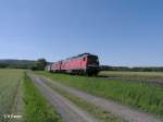 232 255-0 und eine Schwester Maschine mit Polenkohle bei Oberteich.