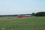 233 572 + GA 185 002 ziehen den 51750 NNR - Leipzig Engelsdorf , Frankenwald Umleiter bei Oberteich.