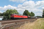 233 525-5 zieht die 145 010 und den 51722 NNR - LLE Frankenwald Umleiter durch Pechbrunn.