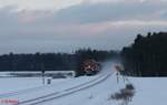 233 176 und 155 219 mit dem 51724 NNR - LE bei Oberteich.