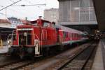 362 845-0 mit einem Alex als Rangierfahrt in Mnchen Hbf am 14.08.2010