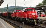 261 080 und 261 054 mit kurzem Gterzug am 02.08.12 in Koblenz