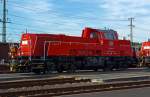 Die 261 080-6 (Voith Gravita 10 BB) der DB Schenker Rail abgestellt am 02.09.2012 beim ICE-Bahnhof Montabaur.