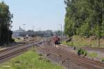 294 902-4 rangiert mit ein paar Güterwagen in Marktredwitz.