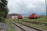 362 388-1 und 363 231-2 bei Samstag Ruhe in Regensburg Ost.