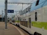 Eine Einheit der privaten Westbahn in �sterreich auf Probefahrt in Romanshorn, gesehen am 22.06.2011
