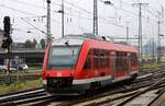 DB 640 019-6 der Lahn-Eiffel Bahn dieselt hier durch Koblenz. 13.09.2021