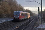 Als RE80 nach Crailsheim den 642 171 in Bretzfeld auf der Hohenlohebahn erwischt am 21.1.2024
