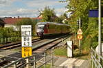 642 720 der Westfrankenbahn bei der Einfahrt in B�digheim am 17.9.2026 als RB84 i.m Sch�lerverkehr ist der Zug in Richtung Seckach unterwegs
