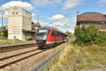642 169 als RB85 nach Lauda bei der Einfahrt in Eubigheim am 17.9.2026