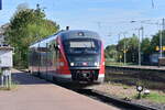 Aus Sch�llkrippen ist der 642 164 vor wenigen Minuten in Kahl am Main angekommen kind wartet noch auf seinen Fahrauftrag. 26.9.26