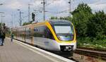 eurobahn VT 3.02(643 125) als RB67 Rheda-Wiedenbrück. Ausfahrt Münster Hbf 09.06.2024