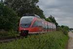 Auf der Erftbahn ist der 644 509 als RB 38 Pendel nach Grevenbroich. 17.8.2017