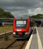 DB 648 461/961 aus Kiel kommend hat hier Einfahrt in den Flensburger Bahnhof.