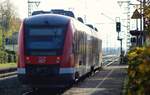 Neuzugang der Saarland-Bahn...648 106/606 bei fürchterlichem Gegenlicht aufgenommen in Jübek am 02.11.2021