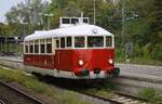 Der 100 Jahre alte T2 der Schleswiger Kreisbahn (AEG 1925) macht nach 17 Jahren Aufarbeitung seine ersten Fahrten auf dem Reststück der Verden-Walsroder Eisenbahn, Verden(Aller) 03.10.2025