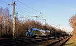 Nordbahn 826 044-6 + 526 044-9 REV/Stadler Velten/29.01.24 als RE 74 nach Kiel Einfahrt Jübek 29.11.2024