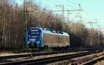 Nordbahn 526 047-2 + 826 047-9 REV/Stadler Velten/09.02.24 auf dem Weg nach  Endlich Freitag  Durchfahrt Jübek Richtung Süden.