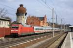 101 078-4 mit dem IC 144 von Berlin Ostbahnhof nach Schiphol (Airport) in Rathenow.