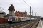 101 141-0  Bahn-Azubis gegen Hass & Gewalt  mit dem IC 140 von Berlin Ostbahnhof nach Schiphol (Airport) in Rathenow.