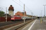 101 009-9 wegen Bauarbeiten auf der ICE-Strecke Berlin-Hannover mit dem jetzt 40 Minuten frher und noch bis 19.06.2011 ber Rathenow fahrenden IC 140 von Berlin Ostbahnhof nach Schiphol (Airport).