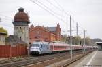 101 144  Hertha BSC  mit dem DZ 2670  DFB-Pokalspiel Rot-Wei Essen gegen Hertha BSC  von Berlin Ostbahnhof nach Essen Hbf in Rathenow.