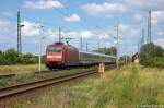 101 139-4 mit dem IC 2441 von Kln Hbf nach Leipzig Hbf in Demker.