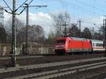 101 110 bei der Einfahrt im Bahnhof Hamburg-Harburg.22.03.2016