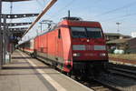 101 068-5 mit IC 2379(Stralsund-Hannover)Kurz vor der Ausfahrt im Rostocker Hbf.28.03.2017 