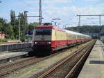 101 001 mit dem AKE Rheingold Binz-Koblenz,am 16.Juni2024,durchfuhr Bergen/Rügen.