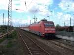 101 094 lief am 19.August 2010 im Abschnitt Binz-Stralsund im EC 379 Binz-Brno als Schlulok mit.Whrend 115 346 in Stralsund blieb bernahm 101 094 den Zug und brachte diesen bis Dresden.