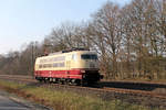 103 113-7 als Tfzf 5464 Minden-Hamburg Eidelstedt  am 08.02.2018 in Tostedt - Dreihausen.