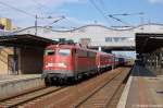 113 309-9 kam gerade mit der leer Garnitur des DZ 2681 im Potsdamer Hbf an.