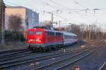 Es war ein kalter Januar Morgen in Hamburg Hbf, als der PBZ gezogen wurde von der DB 115 261-0 war das Licht perfekt, als sie um die Kurve kam in Hamburg Hbf am 17.01.2015.